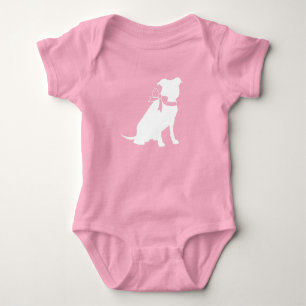Rosa Pit Bull Hunde-Baby-Party Baby Strampler