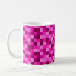 Rosa Pixel bedruckte Kaffeetasse