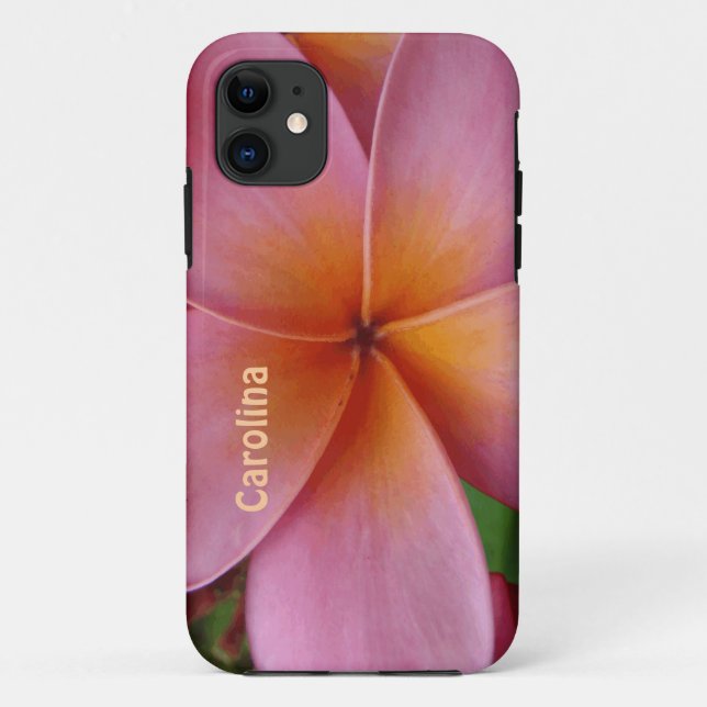Rosa Plumeria-Blume personalisierte iphone 5 Case-Mate iPhone Hülle (Rückseite)
