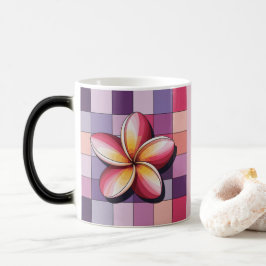 Rosa Plumeria-Blumen-Morphing-Tasse Verwandlungstasse