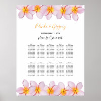 Rosa Plumeria Frangipani Hochzeitsskalender