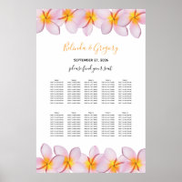 Rosa Plumeria Frangipani Hochzeitsskalender