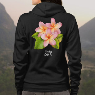 Rosa Plumeria Frangipani, Ihr Name, Floral Hoodie
