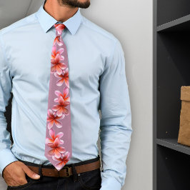 Rosa Plumeria Mauve Tropische Blume Krawatte