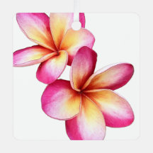 Rosa Plumeria Ornament