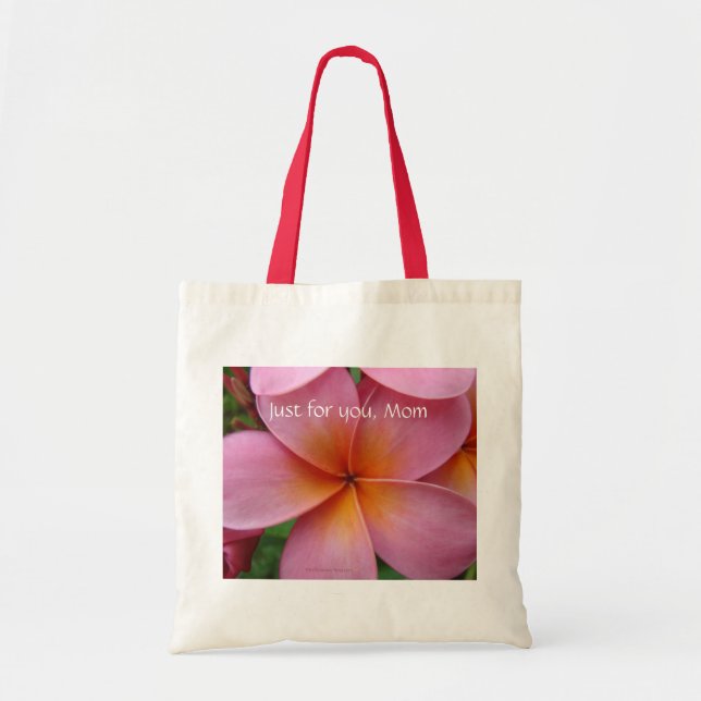 Rosa Plumeria-Tasche Tragetasche (Vorne)