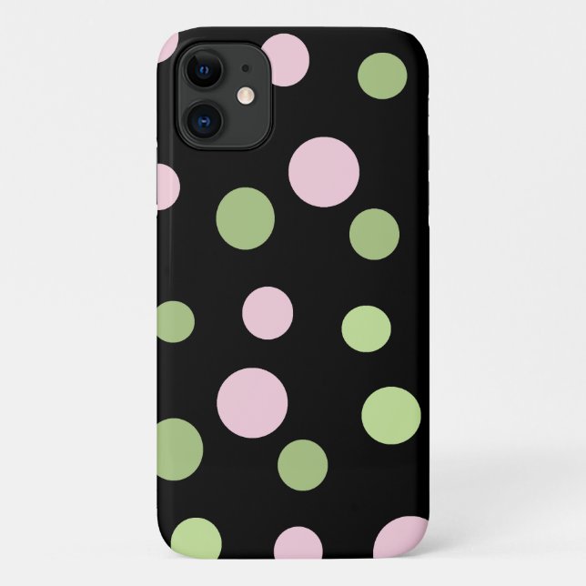 Rosa Polka Dots, grüne Polka Dots, Dots, Dots Case-Mate iPhone Hülle (Rückseite)