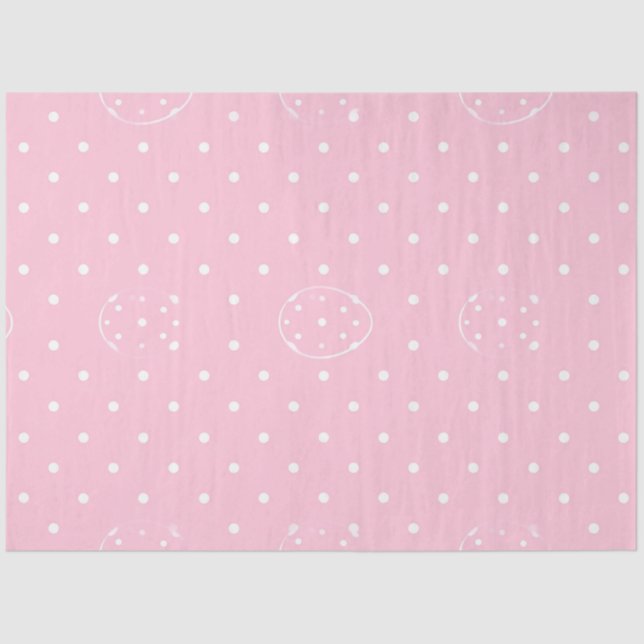 Rosa Polka-Parade Seidenpapier (Vorderseite)