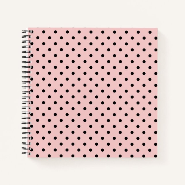 Rosa, Polka-Punkt Notizbuch (Vorderseite)