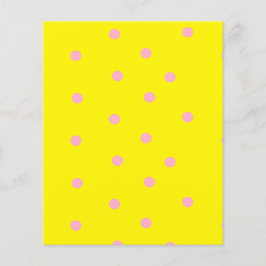 Rosa Polka-Punkte auf Gelb