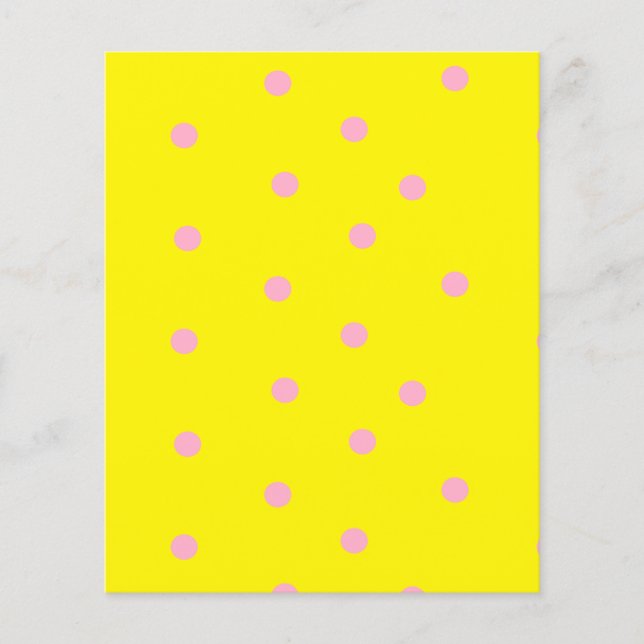 Rosa Polka-Punkte auf Gelb (Vorderseite)