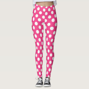 Rosa Polka-Punkte Leggings