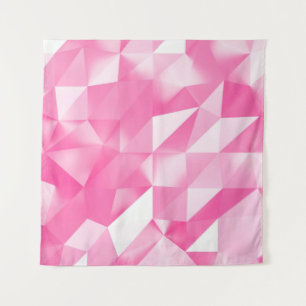 Rosa Polygonhintergrund: abstraktes 3D-Rendering Wandteppich