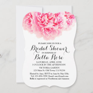 Rosa Pony Brautdusche Einladungen Peony3
