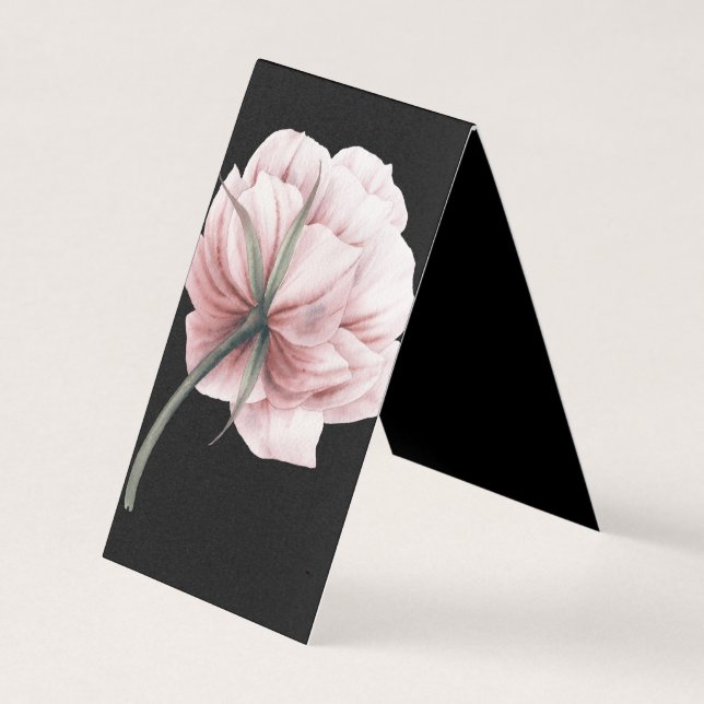 Rosa Pony, romantische Blume, schick, lieblich Visitenkarten (Vorderseite)