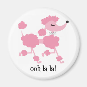 Rosa Poodle Magnet