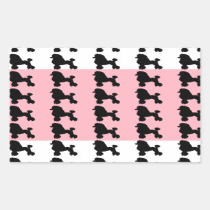 Rosa Poodle-Rock Inspirierte Stickers