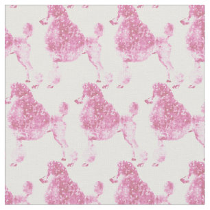 Rosa Poodle Stoff
