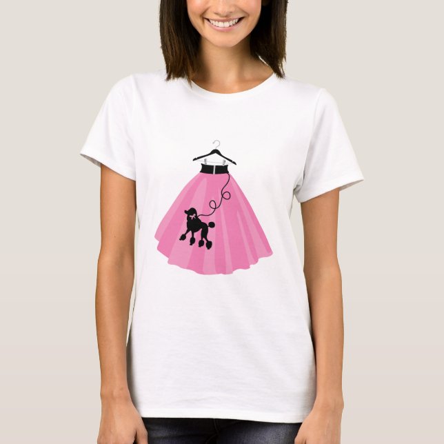 Rosa Poodrock T-Shirt (Vorderseite)
