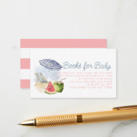 Rosa Poolparty Tropische Babyparty Buchwunsch