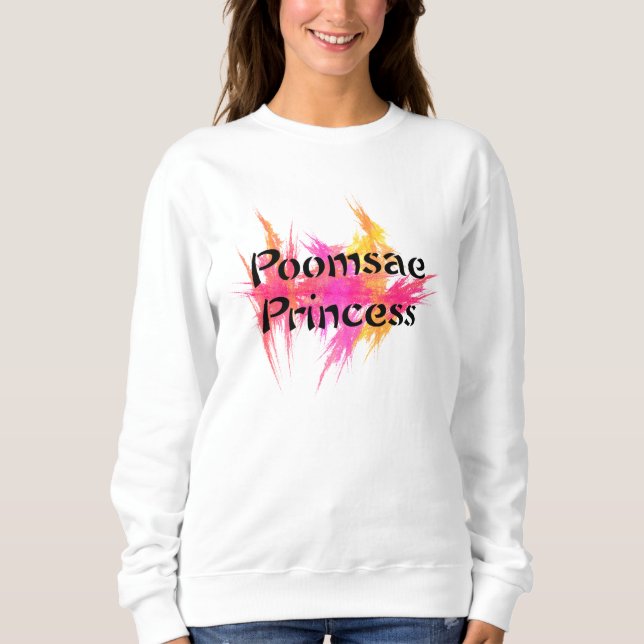 Rosa Poomsae Prinzessin Sweatshirt (Vorderseite)