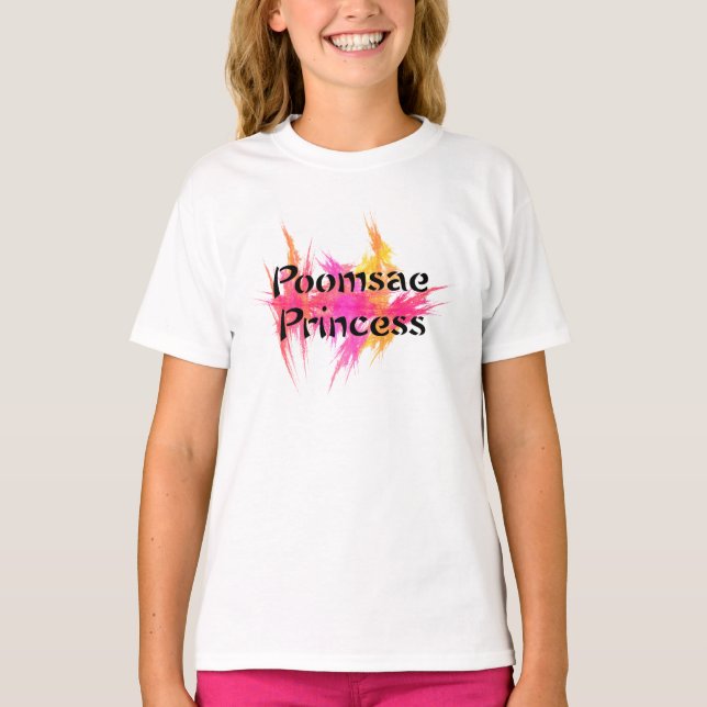 Rosa Poomsae Prinzessin T-Shirt (Vorderseite)