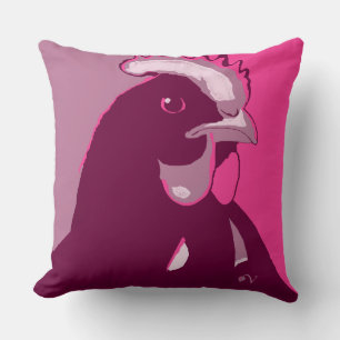 Rosa Pop Art Chicken Kissen
