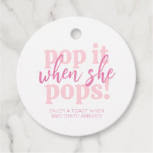 Rosa Pop, wenn sie Pop Baby Duschgeschenk