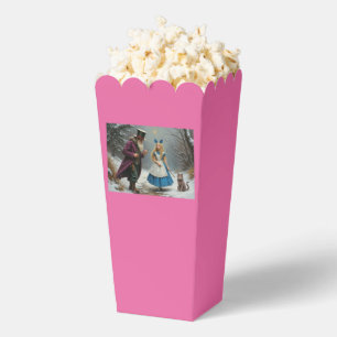 Rosa Popcornboxen für den Winter Alice Geschenkschachtel