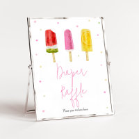 Rosa Popsicle Baby Dusche Windeln Raffel