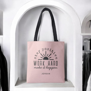 Rosa positives Motivationszitat mit beliebigem Nam