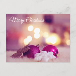 Rosa Postkarte von Weihnachten Liebe des Freunds