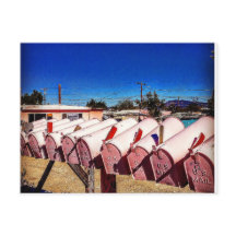 Rosa Postkästen Postkarte