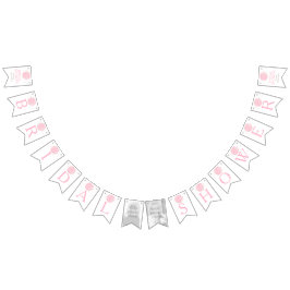 Rosa posy Brautparty Foto bunte Fahnen Wimpelkette