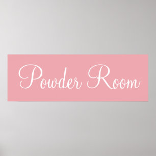 Rosa Powder Room Wandkunst Poster Druck