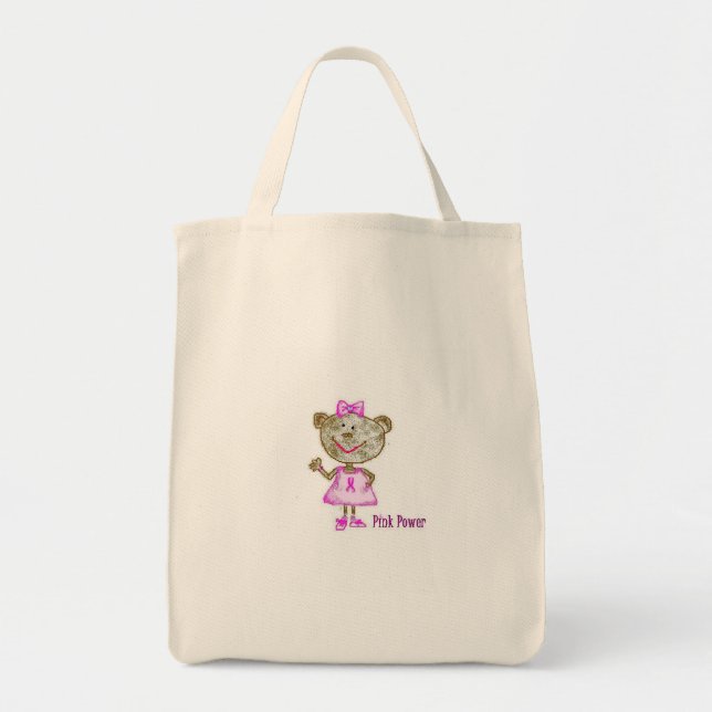 Rosa Power-Affe-Tasche Tragetasche (Vorne)