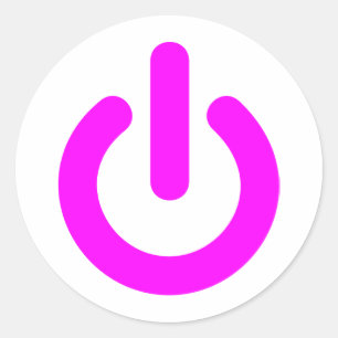 Rosa Power auf Switch Runder Aufkleber