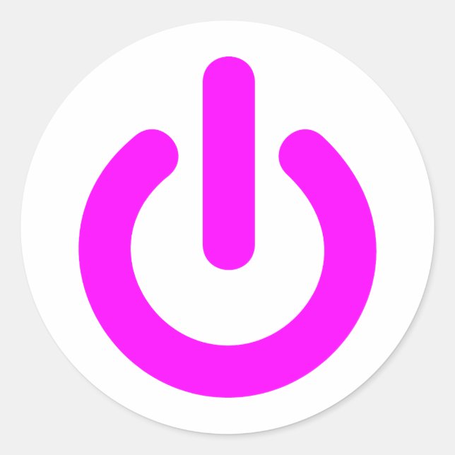 Rosa Power auf Switch Runder Aufkleber (Vorderseite)