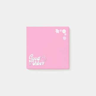 Rosa Power: Groovy 70er-Jahre-Stil Gute Vibes und Post-it Klebezettel