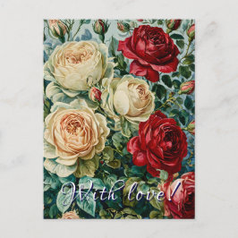 Rosa Pracht. Blumenstrauß aus Rose. Postkarte