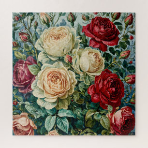 Rosa Pracht. Blumenstrauß aus Rose. Puzzle