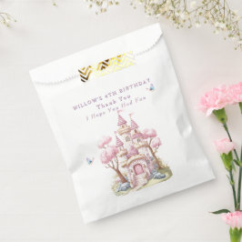 Rosa Princess Burg Rosa Bäume Schmetterlinge Geschenktütchen