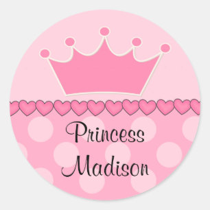 Rosa Princess Crown Happy Birthday Sticker