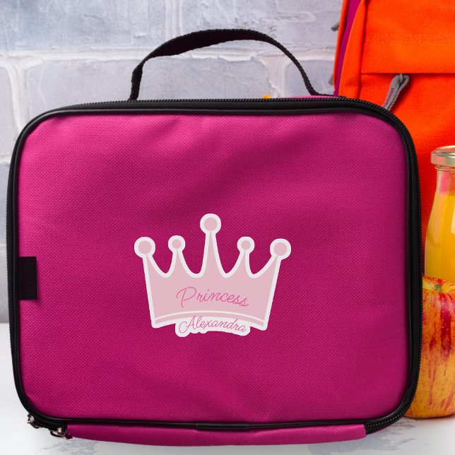 Rosa Princess Crown Individuelle Name Contour Cut Aufkleber (Easily personalize this contour sticker with a custom name or other text. )