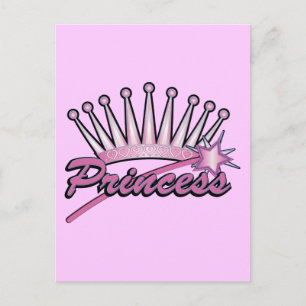 Rosa Princess Crown Postkarte