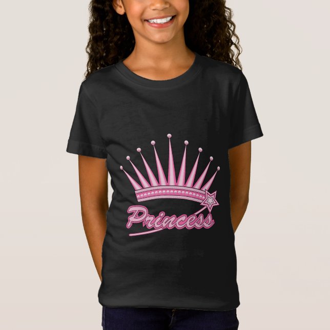 Rosa Princess Crown T-Shirt (Vorderseite)