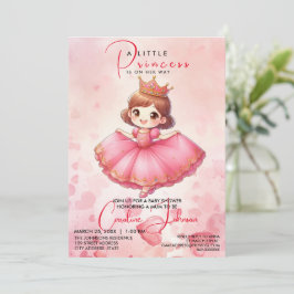 Rosa Princess Girl Birthday Einladung