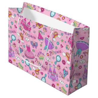 Rosa Princess große Geschenktasche Geschenktüte