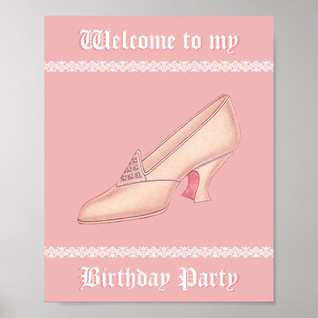 Rosa Princess Slipper Poster (Vorne)