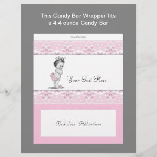 Rosa Prinzessin Baby Shower Süßigkeiten Bar Verpac